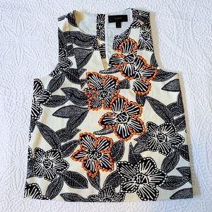 NWOT J. Crew NOTCHED SHELL in POLYNESIAN FLORAL